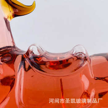 Horse shaped wine bottle, twelve zodiac signs bubble wine bottle, high borosilicate glass wine bottle, glass shape bubble wine bottle decoration