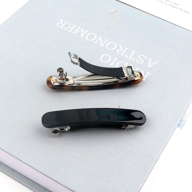 Extra Small 6cm Spring Clip Top Clip, Delicate Back-Of-Head Bobby Pin, Half-Up Hair Clip for Thin Hair, Black Long Strip