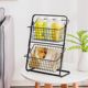 Kitchen vegetable storage rack black floor multi-layer vegetable rack household fruit storage vegetable Y basket storage