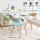 Light Luxury Style Dining Chair Armchair, Nordic Style Leisure Chair, Cafe Table and Chair Set, High-End Plastic for Home Use