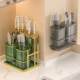 Chopsticks and Spoon Draining Rack, Kitchen Chopstick Holder, Household Transparent Draining Storage Rack, Storage Box for Knives, Forks, and Spoons