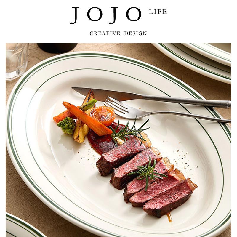 Jojo's L. Pd.Palace. High-Temperature Resistant Ceramic Plate for Western Restaurants, Oven-Specific Steak Plate |   Palace