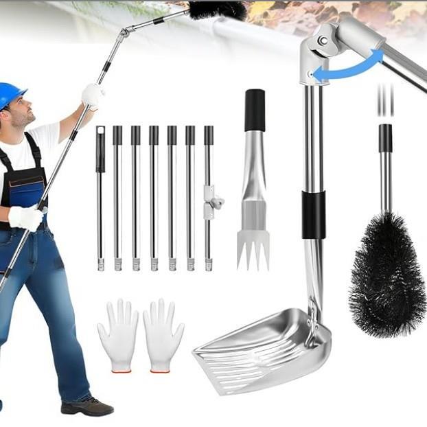 Eaves Cleaning Brush, Gutter Cleaning Brush, Pipe Drainage Channel Leaf Brush, No Need to Climb High, Universal Conversion Roof Gutter Cleaning Brush Eaves Cleaning Brush, Gutter Cleaning Brush, Pipe Drainage Channel Leaf Brush, No Need to Climb High, Universal Conversion Roof Gutter Cleaning Brush