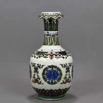 GWB0739 Old Collection Qianlong Style Doucai Flower Pattern Vase