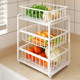 Kitchen fruit and vegetable storage rack drain basket fruit and vegetable three-layer storage basket drawer drawer pull countertop multi-layer