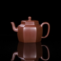 Six Square Golden Bell 180cc pure handmade Yixing purple clay teapot made by Mr. Gu