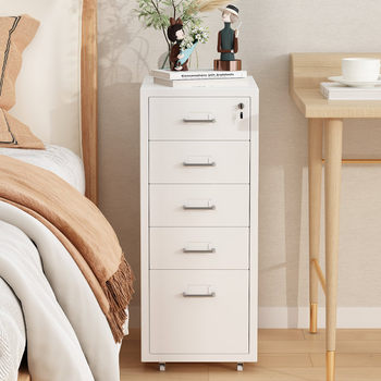 File cabinet office small cabinet metal lock drawer mobile storage cabinet with wheels under table low cabinet storage cabinet
