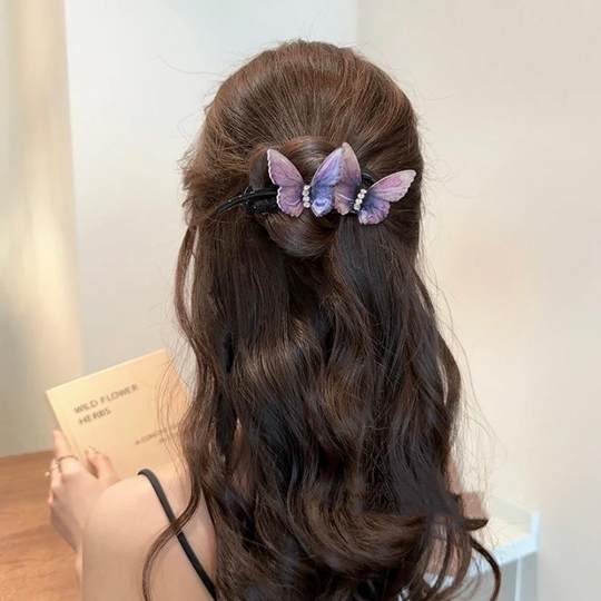 Butterfly Hairpin, Curved Hair Clip for Women, New Twist Clip for the Back of the Head, Suitable for Thick Hair, Hair Styling Tool, Hairpin, Hair Accessory