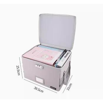 High-end fireproof document storage bag, fireproof device, water god portable document box with password lock, multi-function