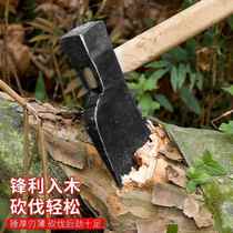 All-steel pure hand-forged ax household wood-cutting ax multi-functional mountain logging ax woodworking ax