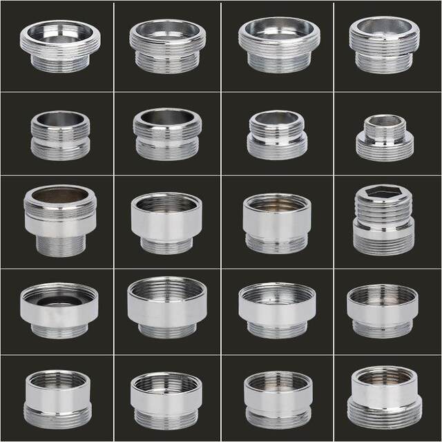 Faucet Adapter Aerator 1618242628 Internal and External Thread 20 Coarse Thread Conversion 22mm Fine Thread Reducer Adapter