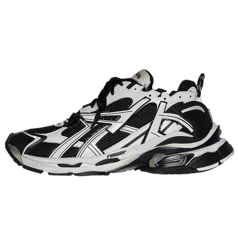 Balenciaga巴黎世家 Runner 时尚 透气 低帮 老爹鞋 男款 黑白