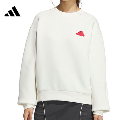 adidas阿迪达斯女子CW CREW针织运动卫衣JZ1641