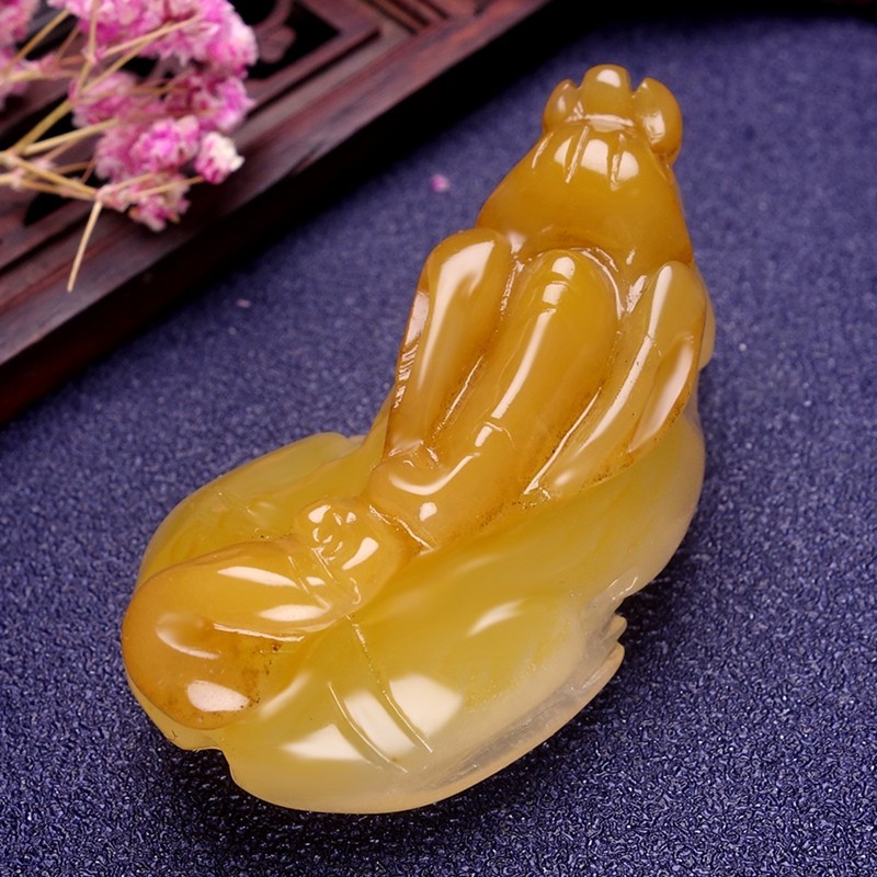 Drain full of yellow pendant Yunnan dragon mausoleum Huanglongyu < FISCAL AND LEOPARD Pendant hz00490