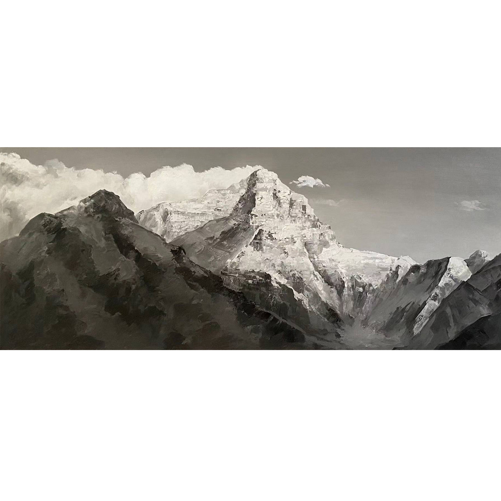 Yinshan wrote the painting room decoration collection of canvas oil painting living room