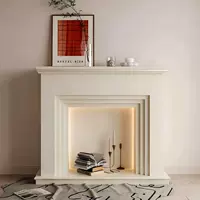 Французский камин кремового цвета, украшения прихожей в американском стиле, каминная полка в гостиной в европейском стиле, простой декоративный шкаф из интернет-знаменитостей B&B.