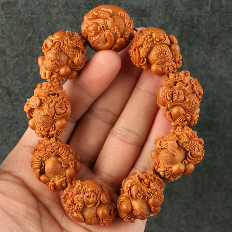 2 3x3 0cm (Zhong Kui) Brilliant Female Works Olive Nuclear Sculptures Triple Flower Old Oil Nuclear Playlist