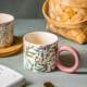Coffee Cup, High-End and Exquisite British-Style Ceramic Mug, Large Ear-Shaped Cup, Retro Milk Cup, High-Quality Breakfast Cup