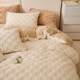 Milk velvet bed four-piece set winter season plus velvet thickened double-sided coral velvet quilt cover flannel sheet three-piece set