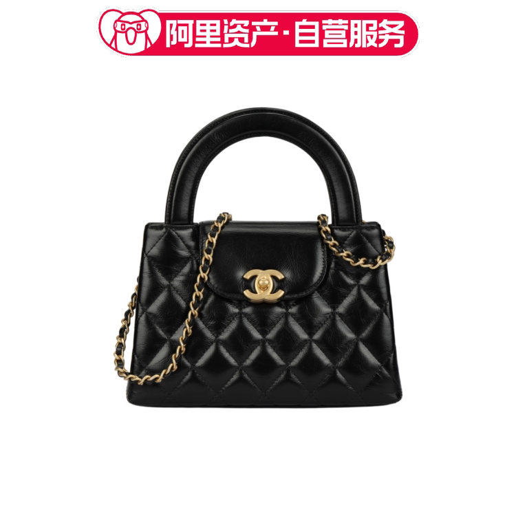 Brand New Chanel/Chanel 25C Kelly Calfskin Shoulder Crossbody Handbag Mini Black