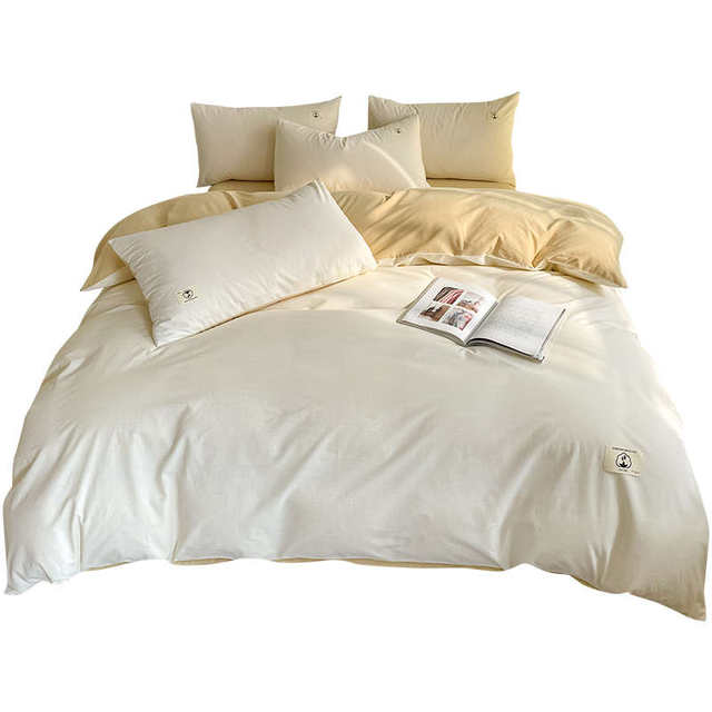 Simple four-piece set 100 pure cotton Class A full cotton sheets, bedding covers, bedding, bedding, dormitory three-piece set 4