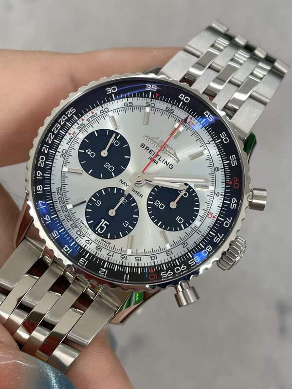 [98 New] Breitling Aviation Chronograph Series Ab0139241C2A1 Ice Blue Panda Chronograph Mechanical Men's Watch