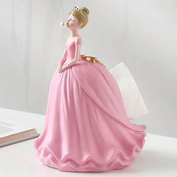 Light luxury bubble girl tissue box ornament living room high-end coffee table storage box creative household paper draw box