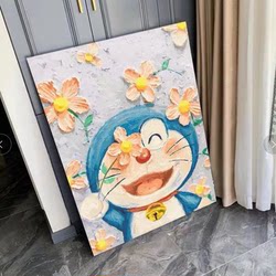 다이아몬드 페인팅 2024 New Doraemon 5D 전체 다이아몬드 애니메이션 국내 고양이 수제 벽돌 스티커 크로스 스티치 2025