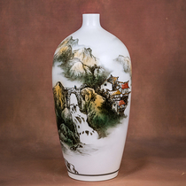 Collectible ceramic vases master hand-painted living room flower arrangement beautiful decoration entrance study light luxury home furnishings