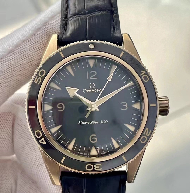 Box and Papers, 98% New, 41mm Omega Seamaster Bronze Gold 234.92.41.21.10.001 Automatic Mechanical Men's Watch