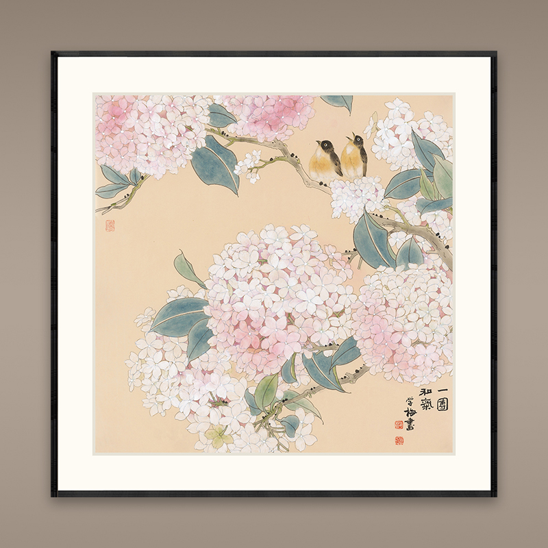 (Delivered Framed) Chinese beauty college Deng Xuemei career painters (a group and gas) original prints home dress-Taobao