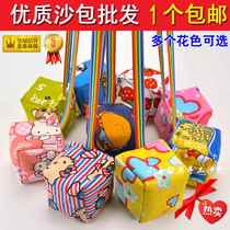 Kindergarten throwing sandbags with rope shuttlecock kicking buckwheat leather canvas sandbags for children sandbag toys for primary school students