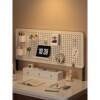 Desktop bookshelf hole board storage rack household vertical DIY iron art storage rack student computer desk organizer