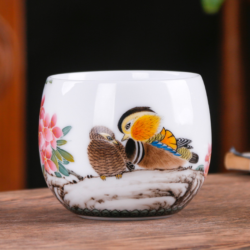 Master Handpainted Hunan Province Advanced Process Fine Arts Division Mie Hand Painted Cup of Tea Tea Tea NX977 Grand Heineal NX977