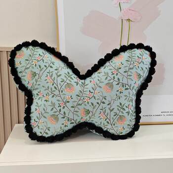Small fresh butterfly special-shaped pillow back sofa bedside backrest one bay window floor mat