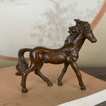 Antique alloy horse zodiac horse home furnishings desktop decoration crafts pony ornaments antiques miscellaneous