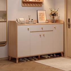 Solid Wood Shoe Cabinet for Home Entrance, 2025 New Model, Integrated Wall-Mounted Hallway Storage Cabinet, Shoe Rack for Elevator Entrance
