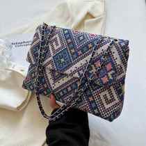 Guangxi Zhuang ethnic style fashionable Zhuang brocade womens bag versatile crossbody bag casual womens cloth bag shoulder bag 3 colors available