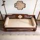 New Chinese-Style North American Black Walnut Solid Wood Living Room Bed, Balcony Bed with Song-Style Aesthetics, Imperial Concubine Couch