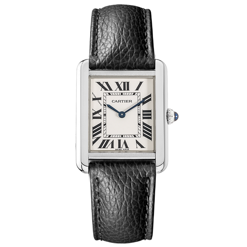 [9.8 New] Cartier Tank Series Stainless Steel Quartz Watch for Women W5200005