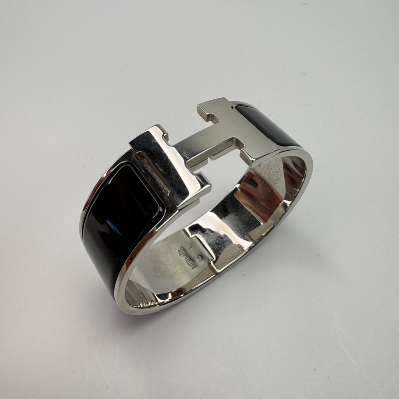 9.5 New Hermes Black Wide Bracelet
