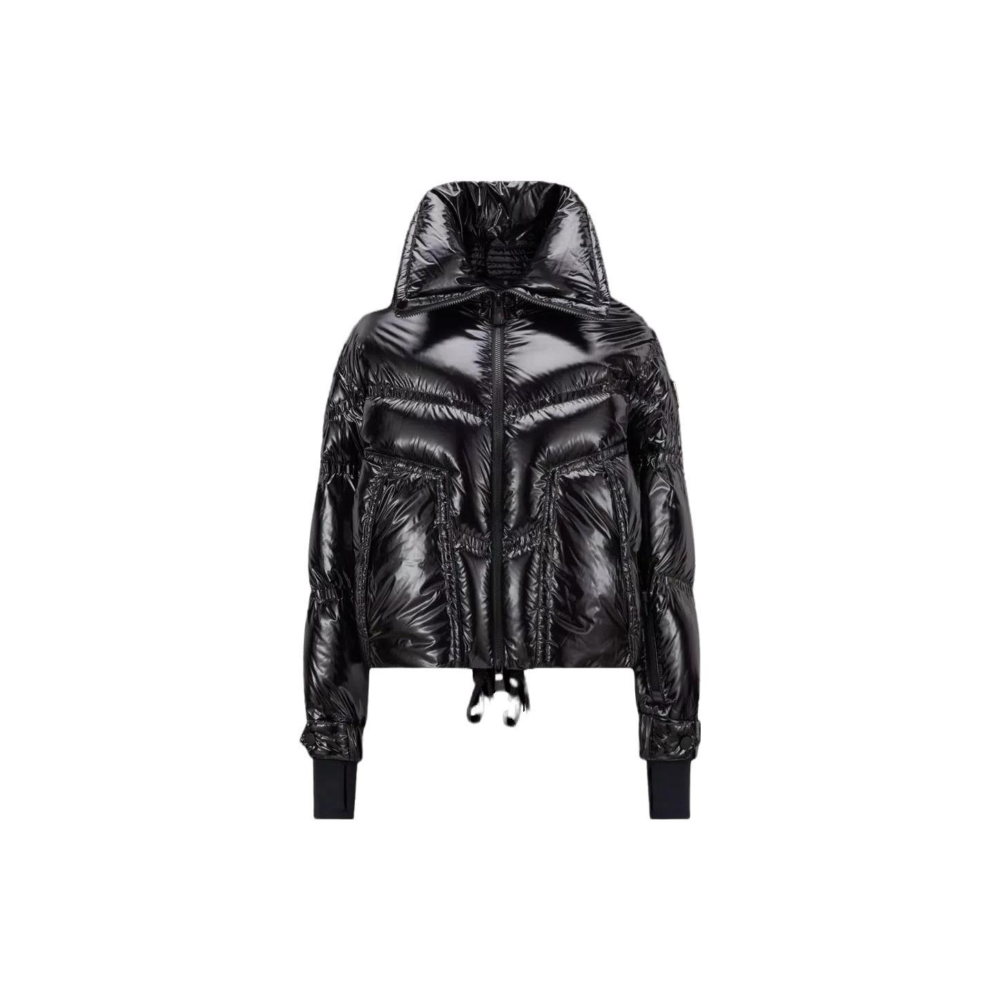 Moncler/盟可睐FW23翻领拉链长袖短款羽绒服外套 女款 黑色