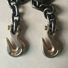 Подъемные цепи 羊角抓钩起重炼条吊索具锰钢铁炼子双钩铁炼吊钩吊石材钩捆绑炼条
