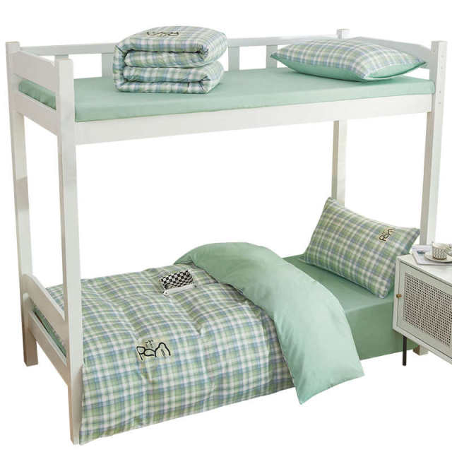 Students’ three-four-piece sets of all cotton wash cotton simple twill dormitory bedding 0.9m sheets, bed covers