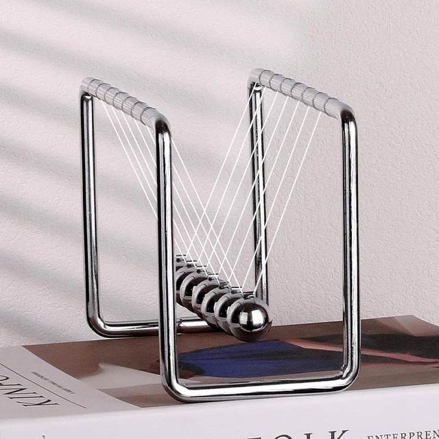 Newton pendulum ball 7 ball office living room study room decoration physical metal non-perpetual motion instrument creative home decoration