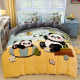 National treasure panda milk velvet cartoon bed four-piece set for children winter thickened baby velvet sheets and quilt cover coral velvet