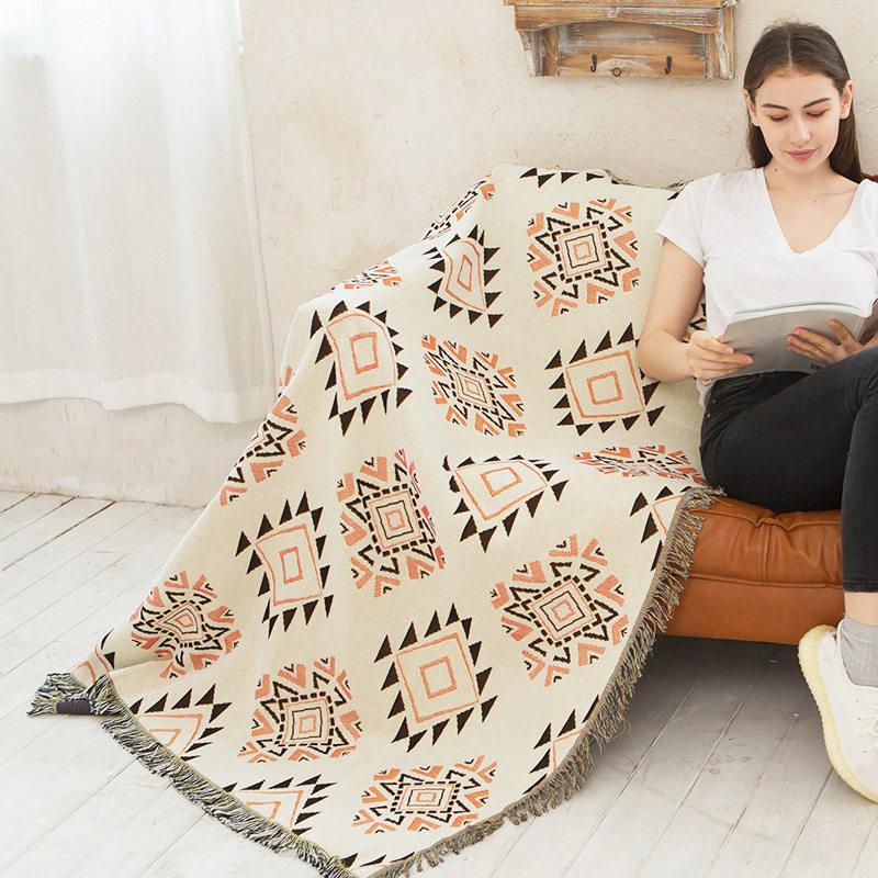 Camping Blanket, Outdoor Bed Sheet, Rv Bed Blanket, Camping Tent Mat, Bohemian Style Throw Blanket, Inflatable Mattress Blanket
