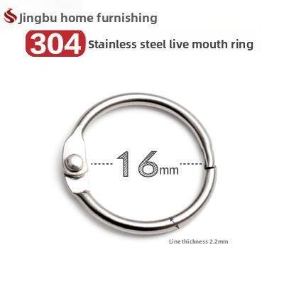 Open-Style Shower Curtain Hooks, Stainless Steel Curtain Rings, Adjustable Roman Rod Rings, Metal Binder Rings, Clip Rings
