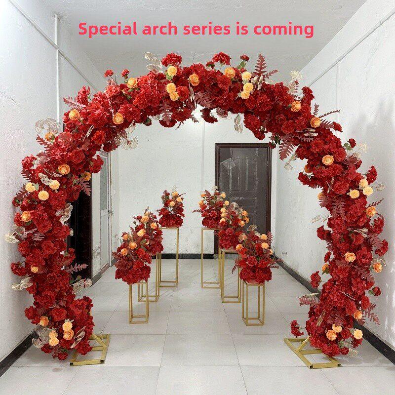 Wedding Arch Flower Stand, Opening Ceremony Flower Stand Props, Stage Layout Flower Gate, Flower Stand, Curved Welcome Area Arch Wedding Arch Flower Stand, Opening Ceremony Flower Stand Props, Stage Layout Flower Gate, Flower Stand, Curved Welcome Area Arch