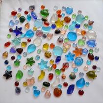 1 pound mixed color glass flat ball marbles various shapes glass stone fish tank aquarium home decoration